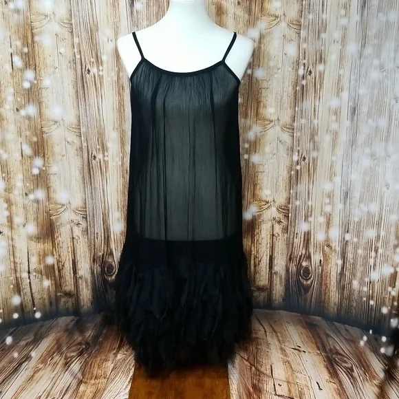 Chan Luu | Dresses | Chan Luu Black Silk Textured Sheer Feathered Women M Strap Flowy Long Tank Dress | Poshmark Chan Luu | Dresses | Chan Luu Black Silk Textured Sheer Feathered Women M Strap Flowy Long Tank Dress | Poshmark